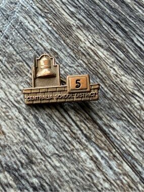 Vintage Centralia School District Number 5 Brass Pin